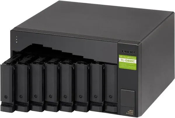 QNAP Systems - TL-D800C-US - QNAP TL-D800C Drive Enclosure SATA/600 - USB 3.2