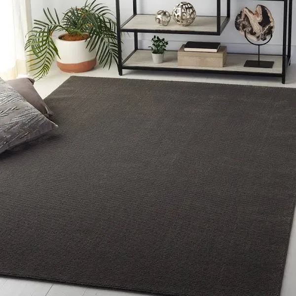 SAFAVIEH Revive Collection Accent Rug - 4' x 6', Charcoal, Solid Design, Non-Shedding & Easy Care, Ideal for High Traffic Areas in Entryway, Living Room, Bedroom (REV102H)