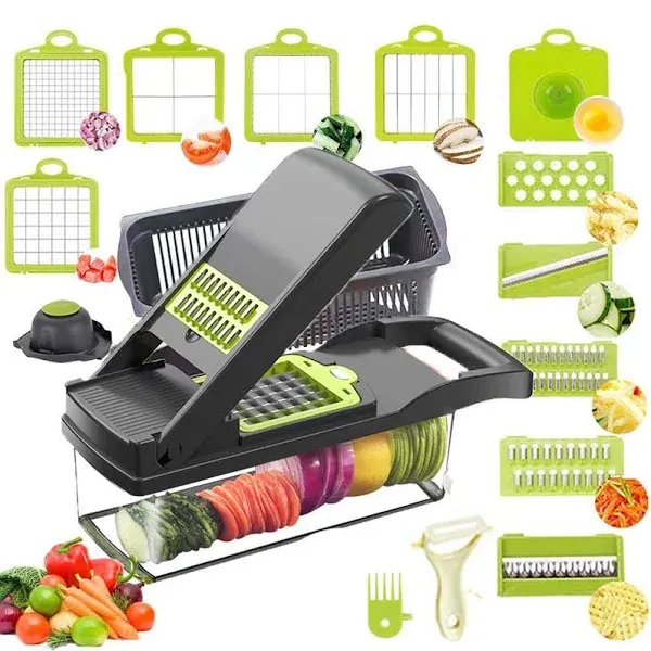 Alrens Vegetable Chopper Mandoline Slicer Pro 15 in 1