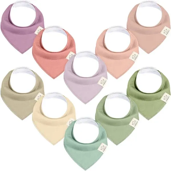 KeaBabies 8-Pack Organic Baby Bandana Bibs