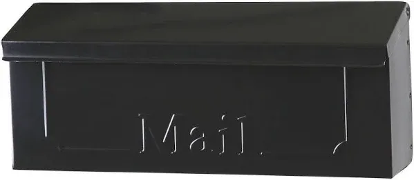 Gibraltar Mailbox THHB0001 Galvanized Steel Wall Mount Mail Box Black Small New