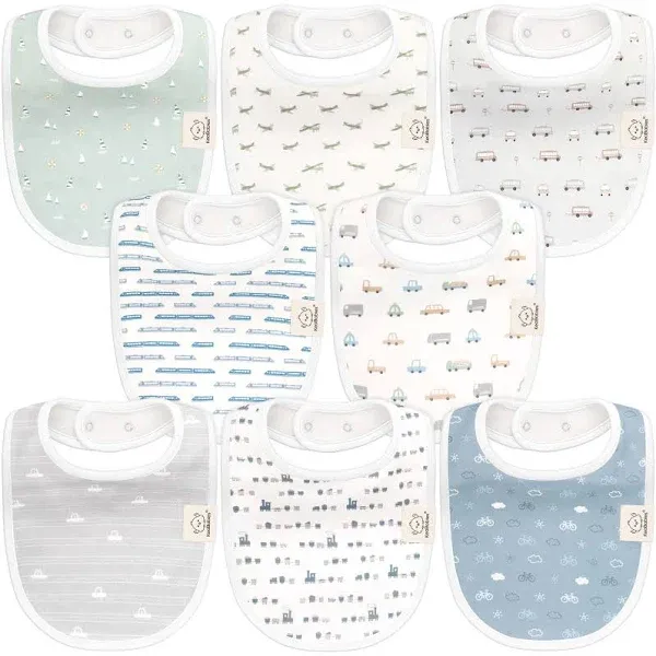 KeaBabies 8-Pack Baby Drool Bibs