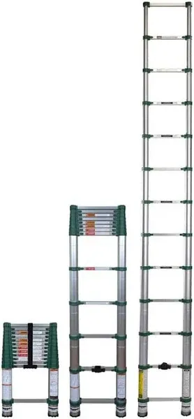 Xtend+Climb 12.5' Aluminum Telescoping Extension Ladder, 16.5' Reach Height, 300-lb. Load Capacity, ANSI Type 1A Duty Rating