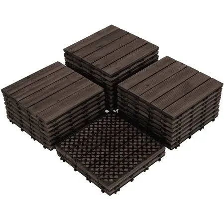 Yaheetech Pack of 27 Wood Flooring Tiles