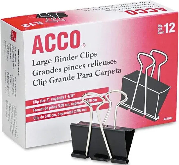 Acco Large Binder Clips - ACC72100