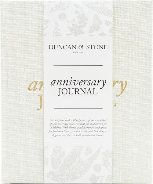 Wedding Anniversary Journal (189 Pages) by Duncan &amp; Stone - Anniversary Ivory