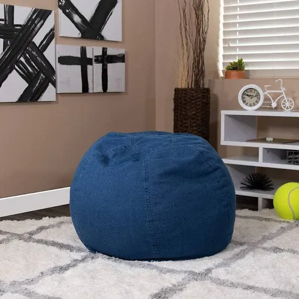 Emma + Oliver Small Refillable Bean Bag Chair for Kids and Teens