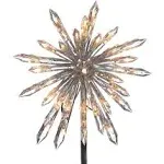 Kurt Adler UL 30-Light Crystal Snowflake Christmas Treetop, 11.25&#034;