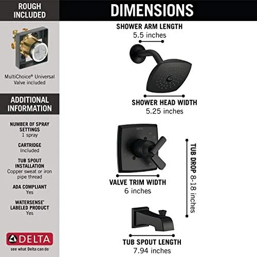 Delta Ashlyn Monitor 17 Series Tub and Shower Trim