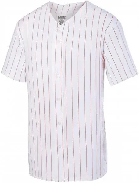 Augusta Youth Pinstripe Full Button Baseball Jersey