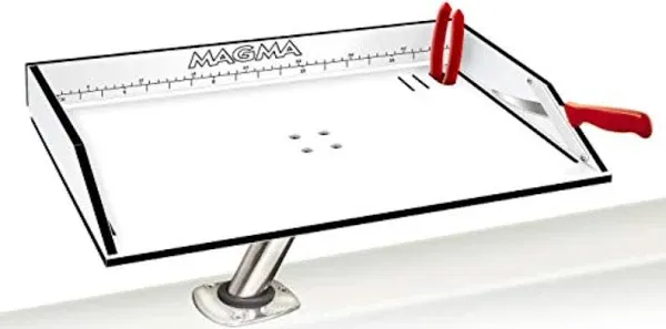 Magma Bait-Filet Mate Table w-LeveLock Mount - 20" - White-Black