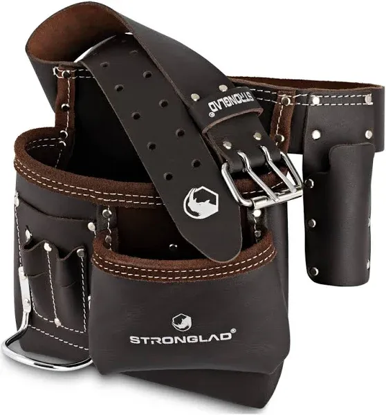 STRONGLAD 5-Pocket Leather Tool Belt