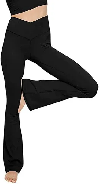 Crossover High Waisted Flare Yoga Pants