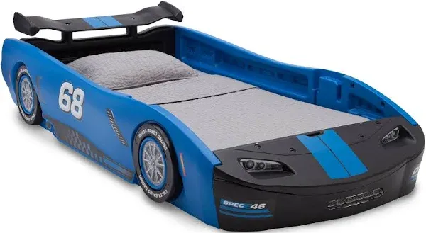 Delta Children Turbo Race Car Bed Blue Twin