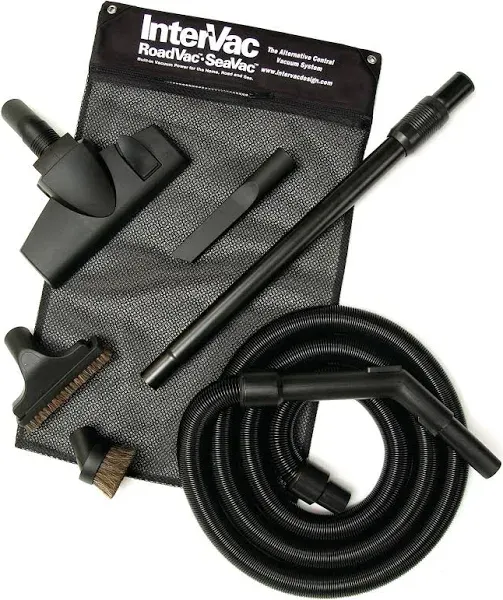 Intervac Tool Kit Central Vacuum Accessories, Vacuum Attachments, 35' Stretch Hose and More Vacuum Accessories, Easy to use, Compatible with All Intervac's Models