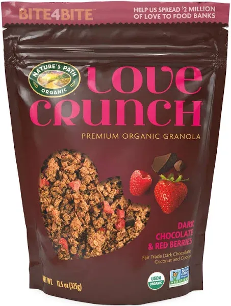 Nature's Path Love Crunch Organic Dark Chocolate and Red Berries Granola