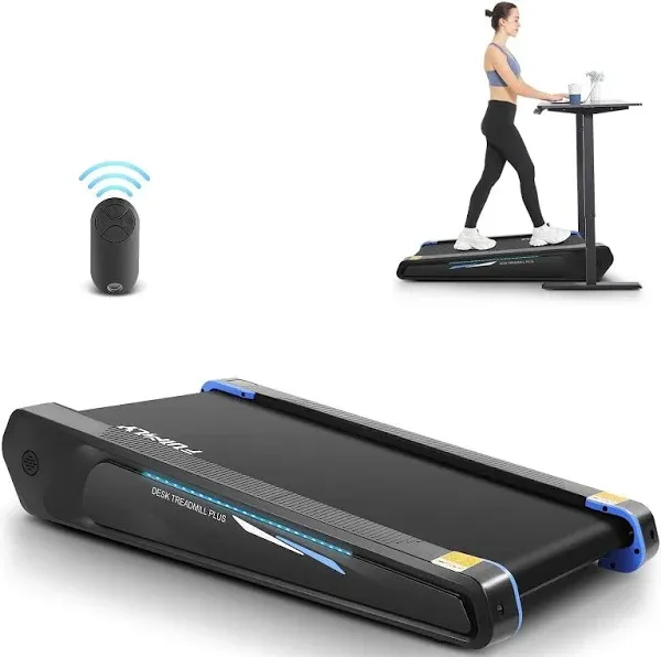 Smallest Walking Pad with Incline, FUNMILY 2.5HP Under Desk Treadmill, 300lbs Weight Capacity Mini Treadmill with Remote Control Compact Treadmill for Home/Gym/Office with LED Screen