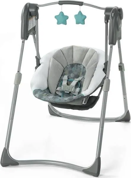 New Graco Slim Spaces Compact Baby Swing, Reign