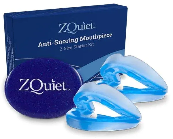 ZQuiet, Anti Snoring Mouthpiece, Comfort Size #2, Single Refill, Blue Made in US