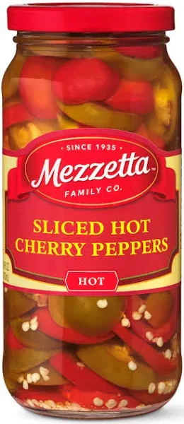 Mezzetta: Deli-sliced Hot Cherry Peppers, 16 Oz