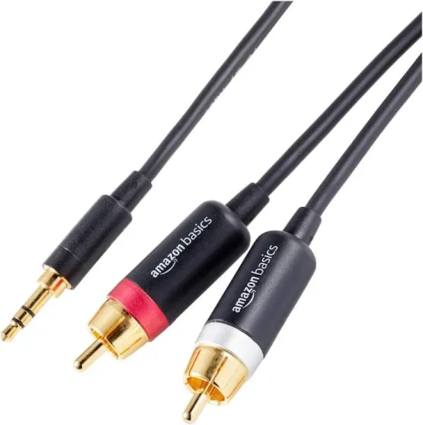 4-Foot 3.5mm to Dual-Male RCA Stereo Audio Adapter Cable - 1-Pack