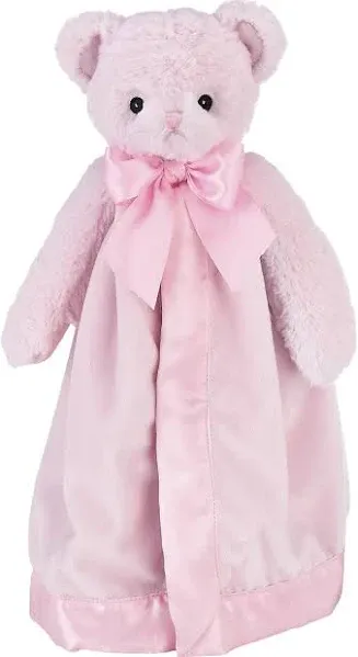 Bearington Baby Huggie Bear Snuggler Pink Teddy Plush Stuffed Animal Security Blanket Lovey 15"