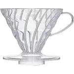 Hario V60 Plastic Coffee Dripper, 02, Clear