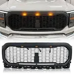 Front Bumper For 2021-2023 Ford F150 F-150 Steel Black Raptor Style W/LED Lights