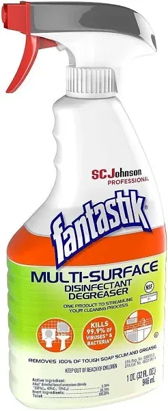 Fantastik Multi-Surface Disinfectant Degreaser, Herbal, 32 oz Spray