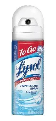 Lysol Crisp Linen Disinfectant Spray to Go 1.5oz