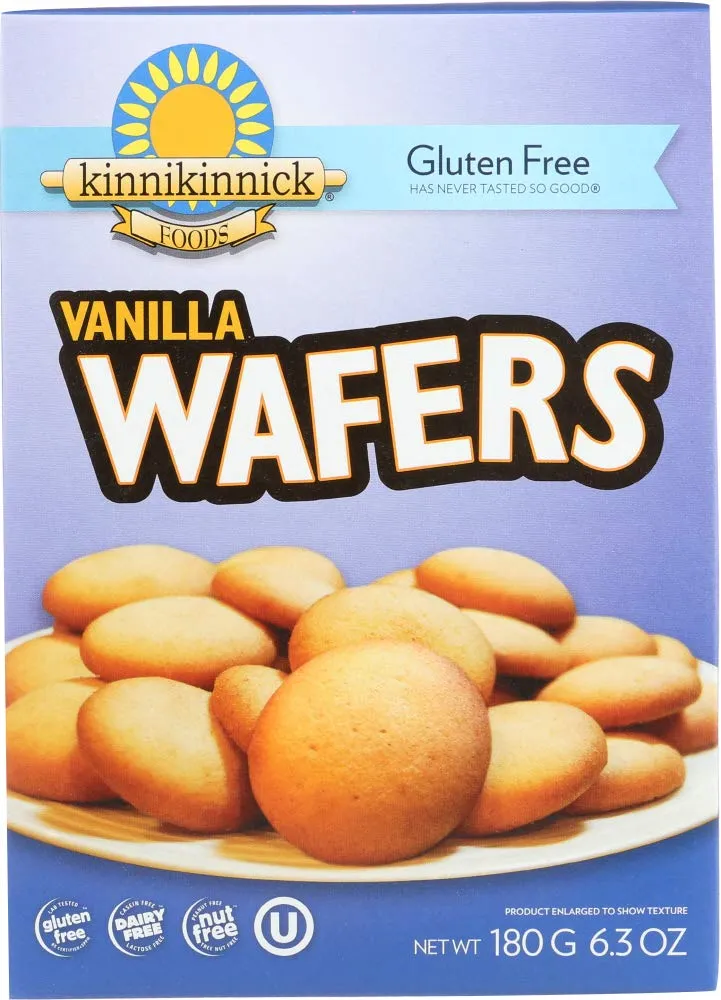 Kinnikinnick Vanilla Wafer Cookies 6.3 Ounces (Pack of 3)