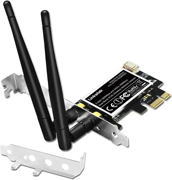 Wireless N 600Mbps (2.4GHz 300Mbps and 5GHz 300Mbps) PCIE WiFi Adapter, PCIE ...