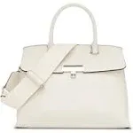 Calvin Klein Becky Turn Lock Satchel Almond/Taupe/W<wbr/>hite One Size