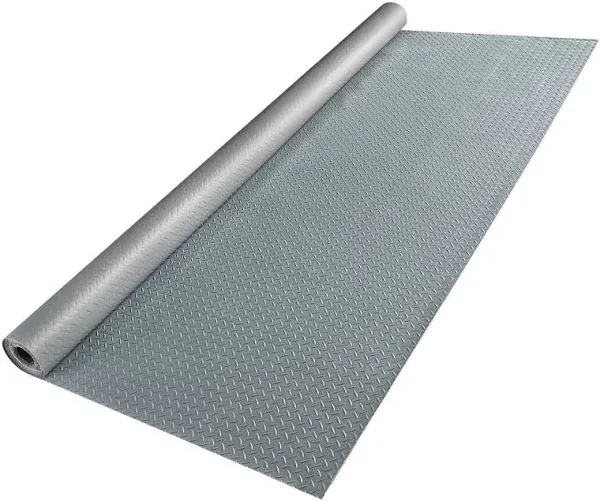 Yescom Garage Floor Mat Roll Diamond Car Parking Protect Cover Trailer PVC 19.5x6.5 ft - 17x7.5 ft gray-diamond