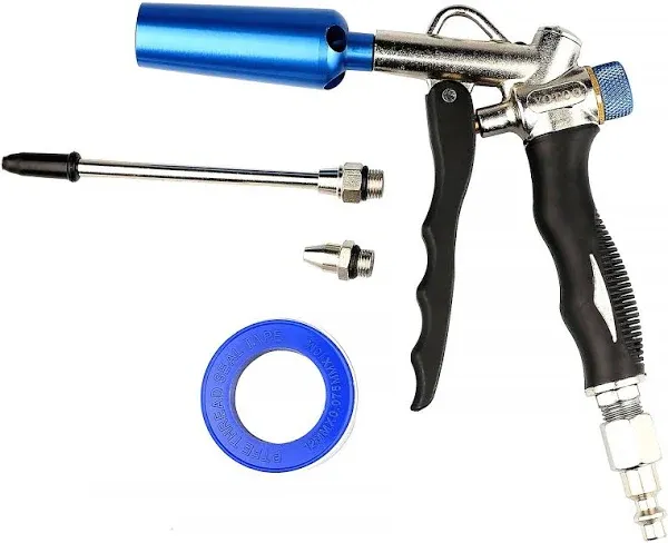 YOTOO 2-Way Air Blow Gun kit with Adjustable Air Flow, Extended Nozzle, High Flow Nozzle and 1/4" NPT Female Quick Plug