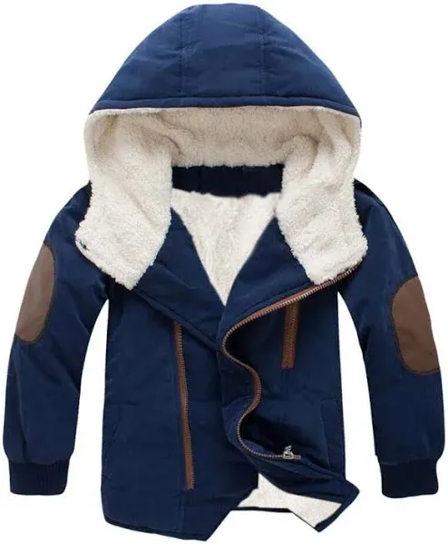 Boys' Hooded Fleece Parka Jacket