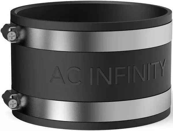 AC Infinity AC-RCA6 Noise Reduction Clamp, Duct Coupler with Stainless Steel Clamps, 6-Inch