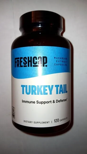 FreshCap Turkey Tail Mushroom Supplements for Immune & Digestive Health - Ayurveda Mushroom Supplements (120 Capsules)