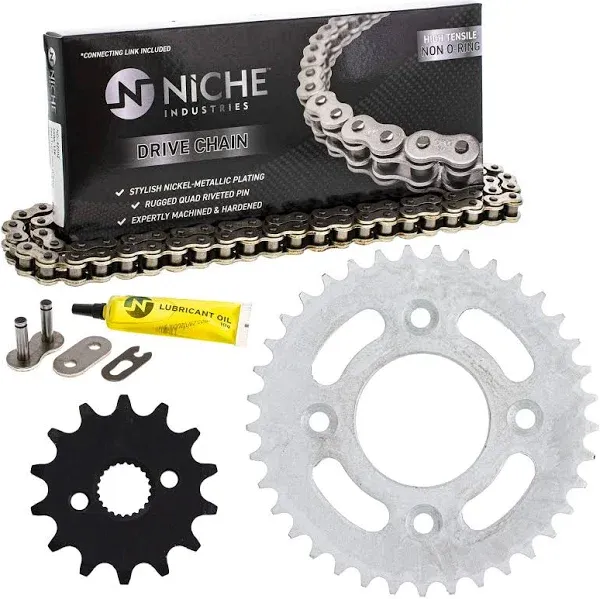 Niche Sprocket Chain Set for Honda XR50R 14/37t 420 X-Ring Motorcycle Mk1004916, Size: X-Ring Chain