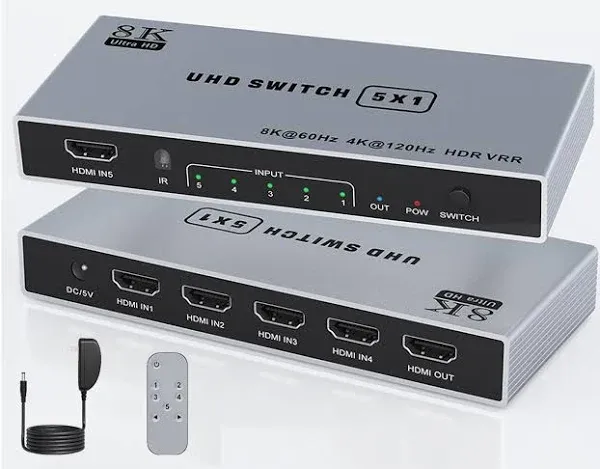 HDMI Switch 5 in 1 Out HDMI Splitter