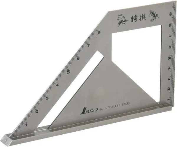 Shinwa Japan 62081 Miter Square Metric Stainless Steel Standard Model Carpenter