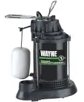 Wayne SPF33 - 1/3 HP Thermoplastic Submersible Sump Pump w/ Vertical Float Sw...