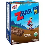 Clif Kid ZBar Energy Snack Bars, Chocolate Brownie, Value Pack - 18 pack, 1.27 oz bars