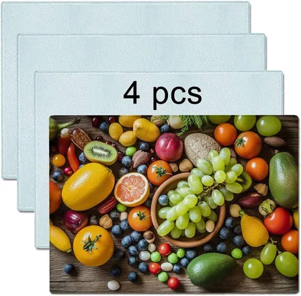 4 Pcs sublimation cutting board blanks，11 x 7.87 Inch sublimation cutting boa...