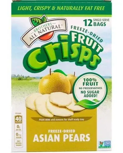 BROTHERS ALL NATURAL Asian Pear Fruit Crisps 12 Count, 0.35 OZ