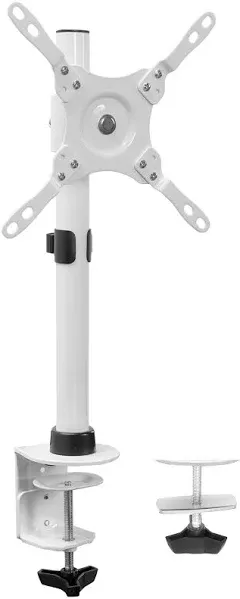 VIVO Ultra Wide Screen TV and Monitor Desk Mount, Adjustable Height and Tilt Stand for Screens up to 42 inches, White, STAND-V101CW