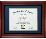 Core Art 11x14 Diploma Frame Display Certificates Mat or Documents without Mat