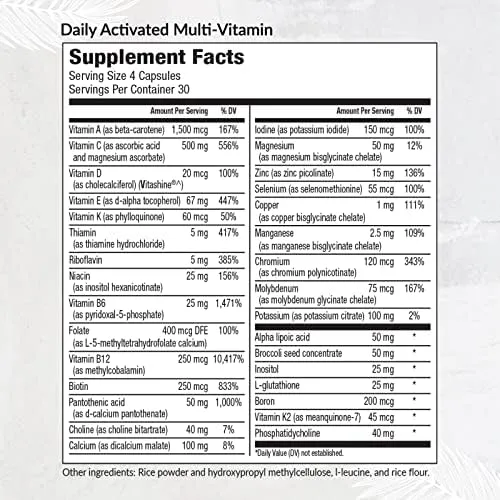 Equilife - Daily Activated Multi-Vitamin, 21 Essential Vitamins & Minerals, Antioxidant-Rich Formula, Supports Immunity, May Help Boost Energy & Improve Mood, Supports Overall Health (30 Servings)