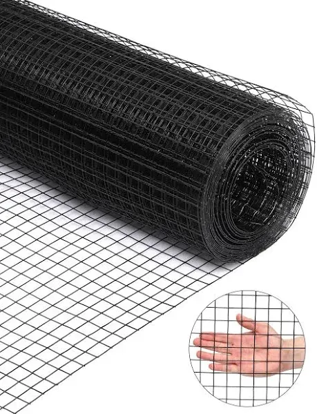 Black Hardware Cloth, 1/2 Inch 36Inch x 50FT Vinyl Coated Chicken Wire 36&#039;&#039;x50&#039;