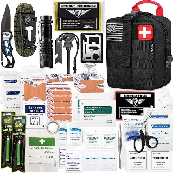 250-Piece Emergency Survival First Aid Kit with Molle Pouch for All Adventures